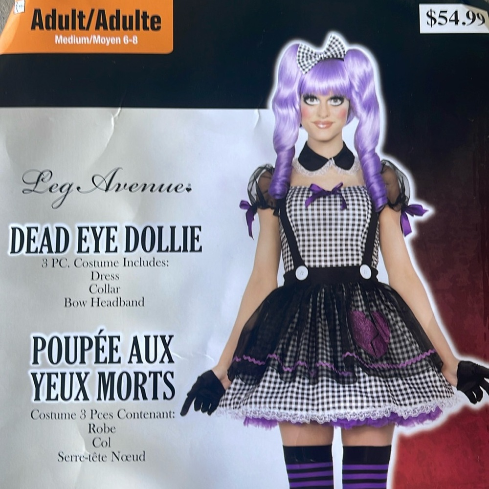 Dead Eye Dollie Adult Costume! New! - Picture 1 of 7